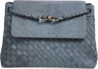 Bottega Veneta Andiamo Intrecciato Suede Messenger Bag in Cloudy Indigo at Nordstrom