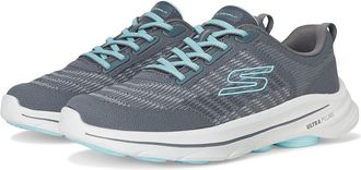 Skechers Go Walk 8 Britt Womens Walking Shoes Charcoal/Turquoise : 10.5 B - Medium, Synthetic