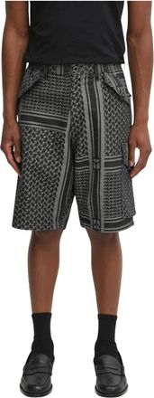 Neighborhood JQ Shemagh Cargo Short Pants - Heren - Korte Broeken - Zwart - L - Katoen - Korte Broeken