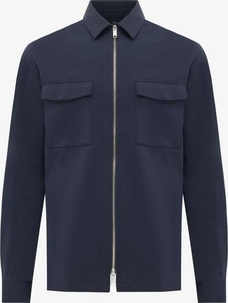 Genti Rits Overshirt | Donkerblauw
