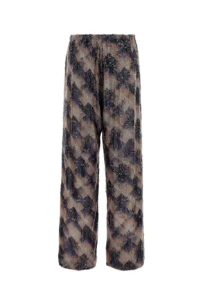 Dries Van Noten 2520109432316 401 Purple Exterior: Viscose Pantaloni Trousers