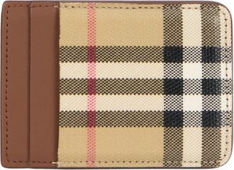 Burberry Tartan Portemonnee - Heren - Portefeuilles - Beige - ONE Size - Katoen - Accessoires