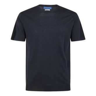 Daniele Fiesoli T-Shirts, male, Blue, Size: 2XL Cr&ecirc;pe Cotton Polo