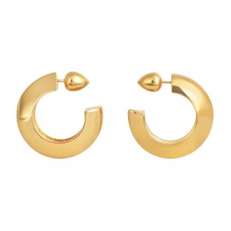 Alaia Edge Hoops Oorbellen - Dames - Oorbellen - Geel - ONE Size - Accessoires