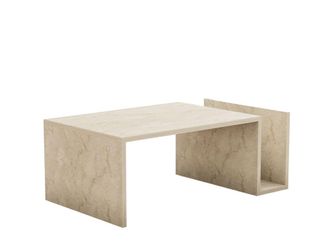 Habitat & Jardin Mesa de centro efecto madera blanca l86 cm