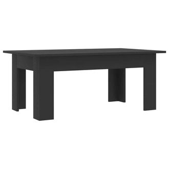 vidaXL Vidaxl - Mesa De Centro Madera Contrachapada Negro 100x60x42 Cm