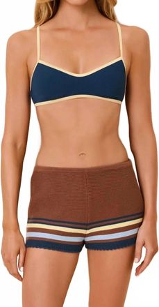Solid & Striped Cleo Pull-On Shorts In Walnut