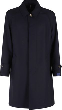 Santaniello Blue Soft Touch Wool-Blend Coat
