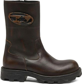 Diesel D-Hammer BKR Boot - Dames - Hoge Laarzen - Bruin - 36 EU - Leer - Schoenen
