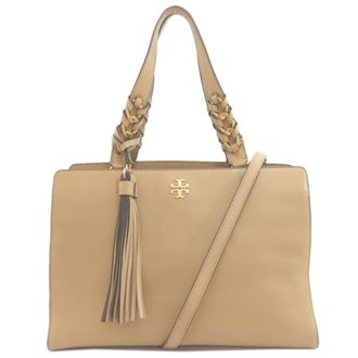 Tory Burch Beige Leather Tote Bag (Pre-Owned)