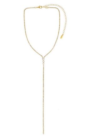 Ettika Crystal Y-Necklace in Gold at Nordstrom