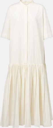 Jil Sander Abito lungo in popeline di cotone