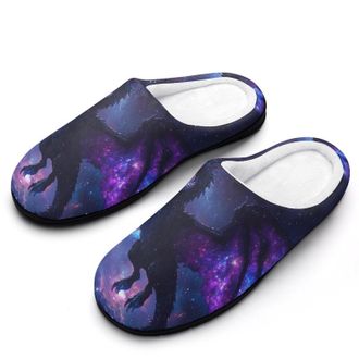 Generic Purple Dragon Fantasy Animals Womens Slippers Warm House Slippers Indoor House Shoes with Anti-Skid Rubber Sole