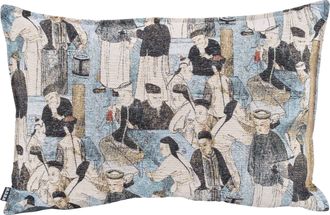 H.O.C.K. Dekokissen »Ichiba« mit asiatischem Menschenmotiv, Kissenhülle mit Füllung, 1 Stück