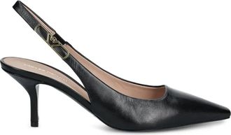 Emporio Armani Leren slingback pumps - Zwart