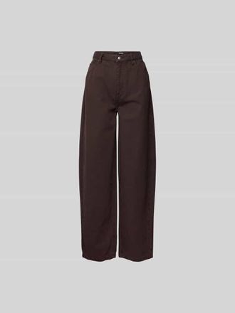 Rotate Stoffhose mit 5-Pocket-Design in Schoko, Gr&ouml;&szlig;e 25