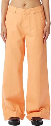 Obey Mila Work Pant - Dames - Wijde Broeken - Oranje - W28 - Katoen - Broeken