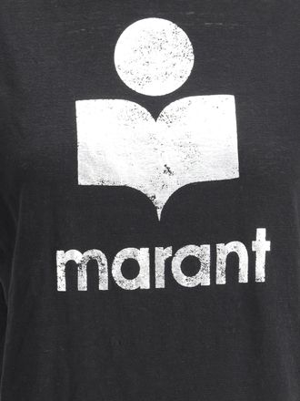 Isabel Marant Womens T-Shirt Zewel Linen Black T-Shirts & Jerseys