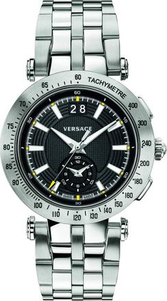 Versace WCVAH0116 Mens V Race Watch - Silver - One Size