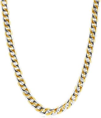 Pompeii3 Mens Curb 14k Gold (48gram) or Platinum (90gram) 7.5mm Link Chain Necklace 20