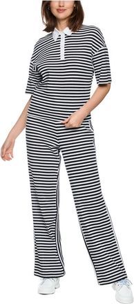 Marc Cain Gestreepte Polo Shirt - Dames - Jumpsuits - Veelkleurig - L - Katoen - Jumpsuits & Playsuits