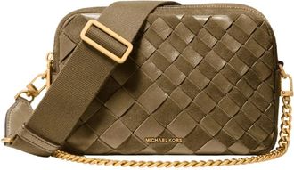 Michael Kors Bolso Cruzado Mediano de Cadena con Doble Cremallera para C&aacute;mara - Bags - Mujer - Verde - ONE SIZE