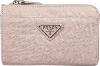 Prada Saffiano Light Pink Leather Coin Purse/Coin Case (Pre-Owned)