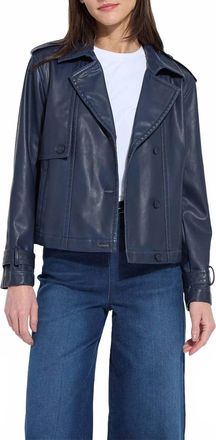 Lyss&eacute; Evonne Cropped Trench Coat In Blue