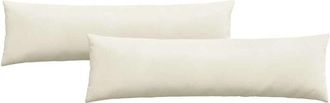vidaXL Cojines De Sof&aacute; 2 Pcs Crema 145 X 40 Cm Tela De Pana Vidaxl