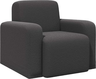 vidaXL Sill&oacute;n Gris Oscuro Boucl&eacute; Vidaxl