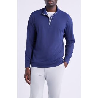 Johnnie-O Quarter Zip Pullover in Navy at Nordstrom, Size Xx-Large