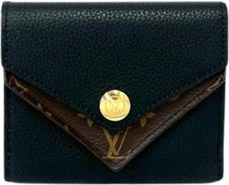 Louis Vuitton Pre-owned Wallets, female, Black, Size: ONE SIZE Pre-owned Portefeuille Double Leather Wallet