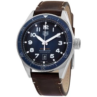 Tag Heuer Pre-owned Tag Heuer Autavia Automatic Dark Blue Dial Mens Watch WBE5116.FC8266