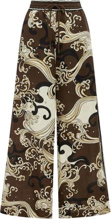 Alemais Broeken, Dames, Bruin, S, Otis Wave-print Broek