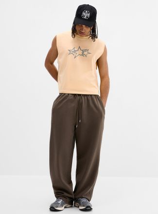 Djab Mens Washed wide-leg sweatpant Relaxed fit Imported from Seoul