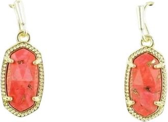 Kendra Scott Womens Lee Drop Earrings In Gold/veined Red