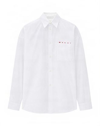 Marni White Relaxed Solid Shirt