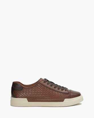 Vince Camuto Mens Raigan Woven Sneaker In Cuero/mocha