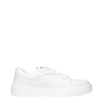 Dolce & Gabbana White Leather Low Top Mens Sneakers