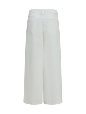 Brunello Cucinelli Womens Straight-Leg Cotton Pants Naturale Trousers