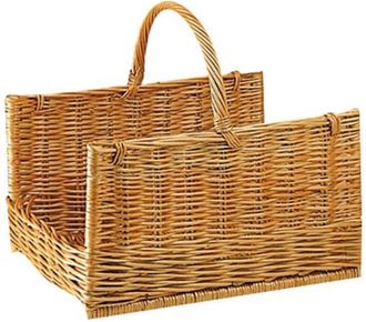 Aubry Gaspard Cestino di vimini color cuoio - pbu1292 Aubry Gaspard