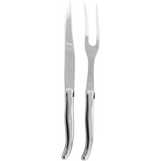 Laguiole Carving Set in Wooden Box in Platine Stainless Steel at Nordstrom