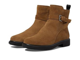 Ecco Amsterdam Buckle Ankle Boot Womens Boots Camel Suede : EU 41 (US Womens 10-10.5) M, Leather/Suede