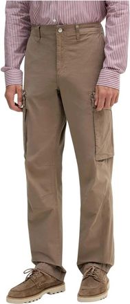 Michael Kors Stretch Cotton Poplin Cargo Broek - Heren - Straight fit broeken - Bruin - W32 L32 - Katoen - Broeken