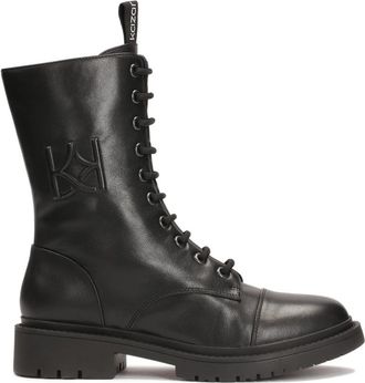 Kazar Hoge laarzen. Dit product valt klein uit. - Dames - Veterlaarzen - Zwart - 40 EU - Leer - Schoenen