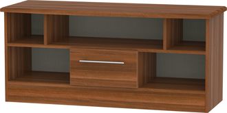 Welcome Furniture Sofia Ready Assembled 1 Drawer TV & Media Unit in Noche Walnut - Welcome Furniture | TJ Hughes