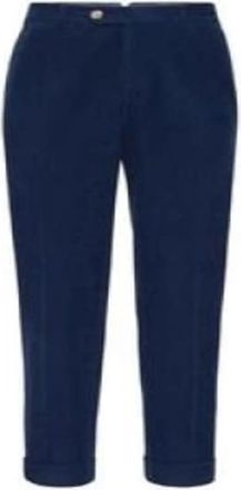 Brunello Cucinelli Mens Indigo Cotton Cropped Trousers, Size 46