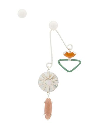 Wouters & Hendrix Technofossils e-coated Balance earrings - Metallic