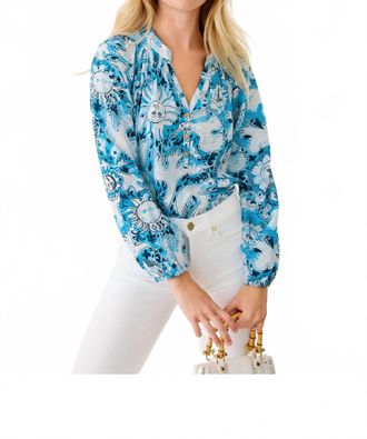 Lilly Pulitzer Elsa Silk Top In Lilly Gulls
