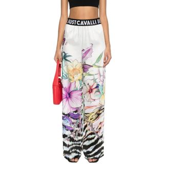 Just Cavalli Wide Trousers, female, Multicolor, Size: XS Pantalone